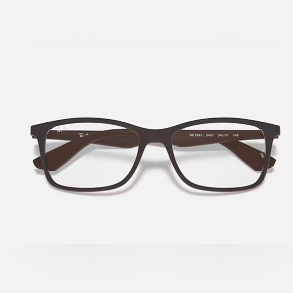 Ray Ban RB 7047 5451 Optics Matte Transparent Brown Eyeglasses Frames 54-17-140 - Picture 10 of 10